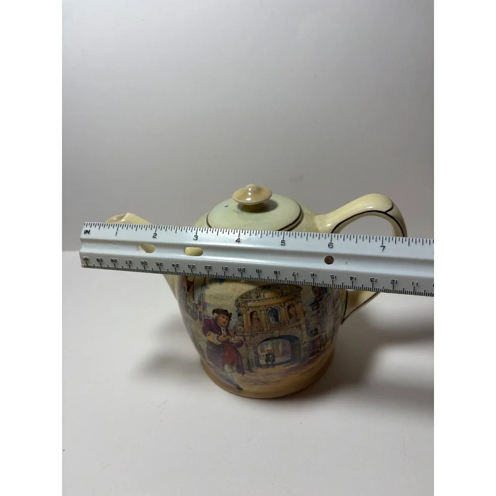 Vintage Temple Bar Historic England Teapot w Crackle Glaze Royal Doulton D5940
